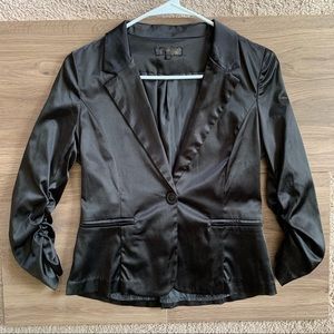 Mandee Black Satin Blazer- Small